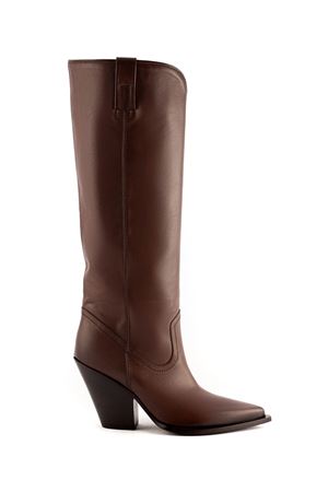 Texan boots in brown leather ELENA IACHI | E3998SEQUOIA